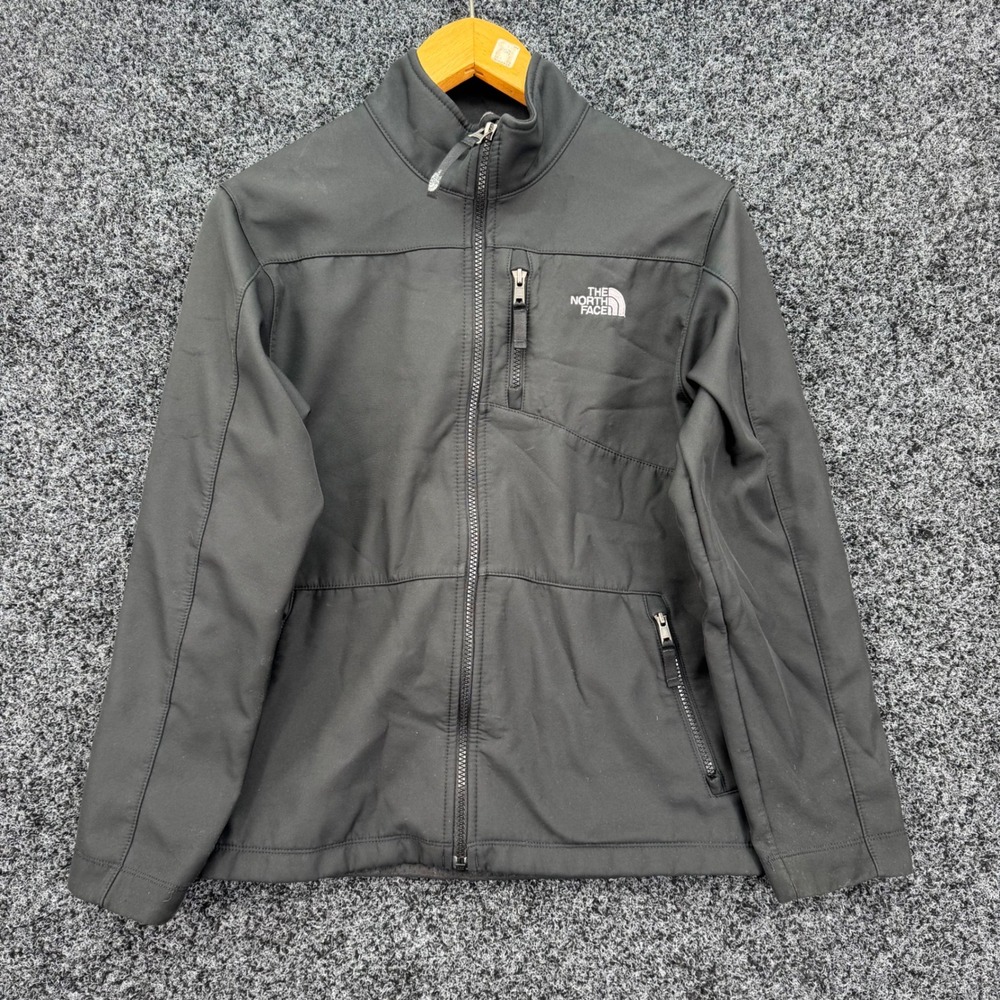 The North Face Apex Bionic Boys Large 14/16 Black Softshell Jacket Full Zip